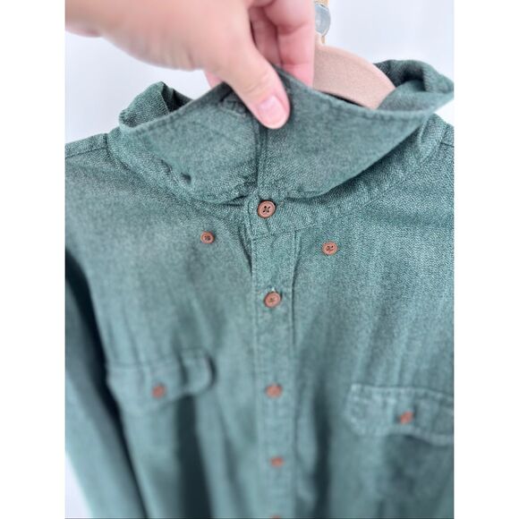 BARBOUR Men’s Long Sleeve Tailored Fit Flannel Shirt Green Size XXL Button Down - Picture 8 of 10
